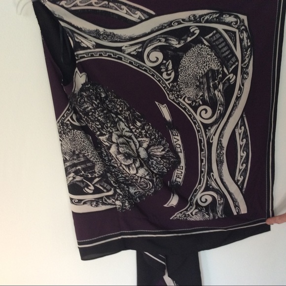 DKNY Purple, Black, & Beige Drape Vest Size M/L - Picture 3 of 7